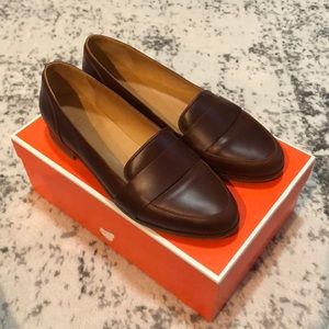 Sezane Michel Loafers Brown Leather Size 39